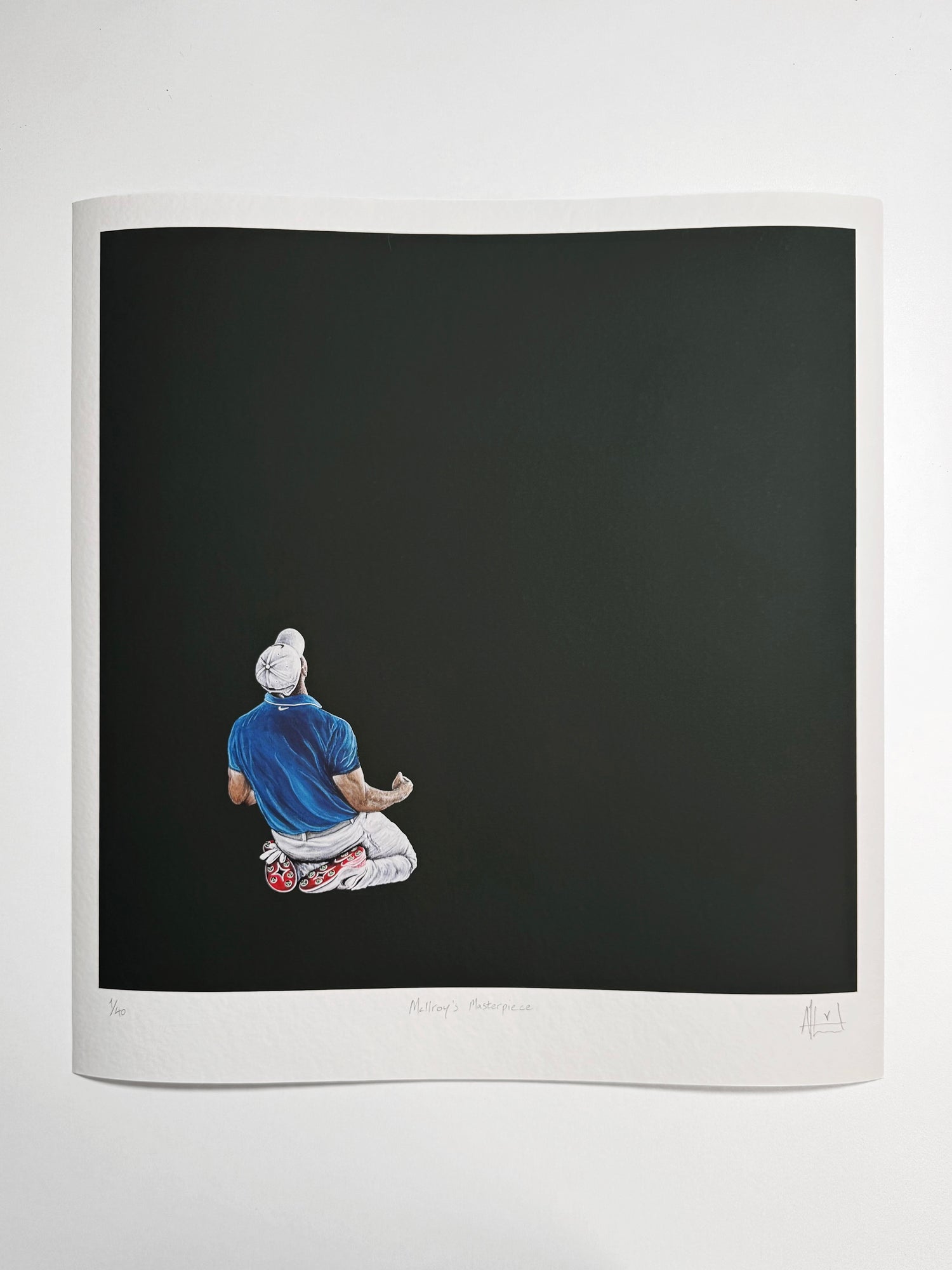 McIlroy's Masterpiece limited edition Rory McIlroy print, full view with white border